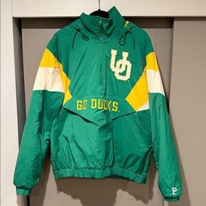 University of Oregon UO Green and Yellow Go Ducks Windbreaker